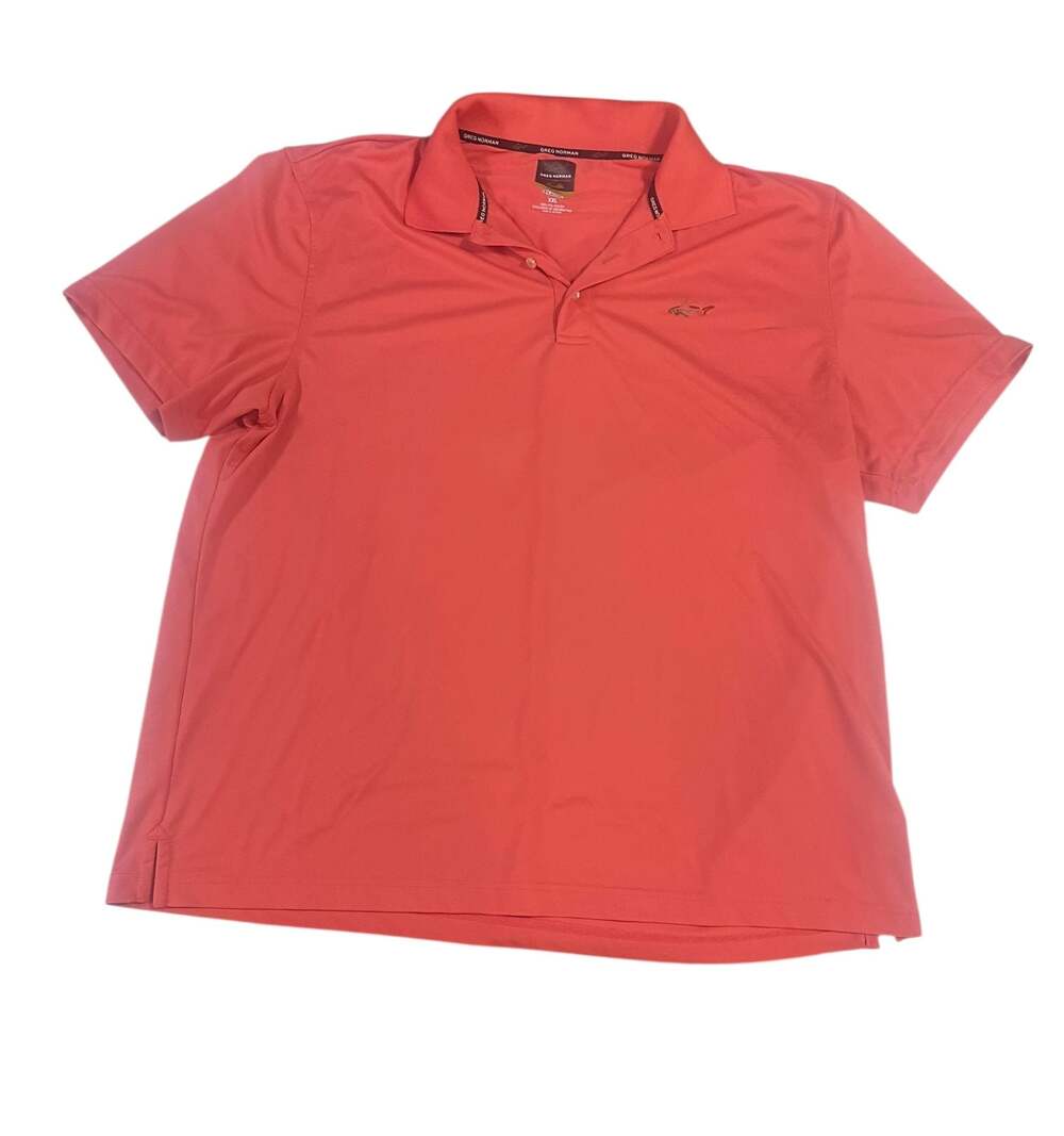 Greg Norman PlayDry Golf Polo Shirt Men XXL Coral